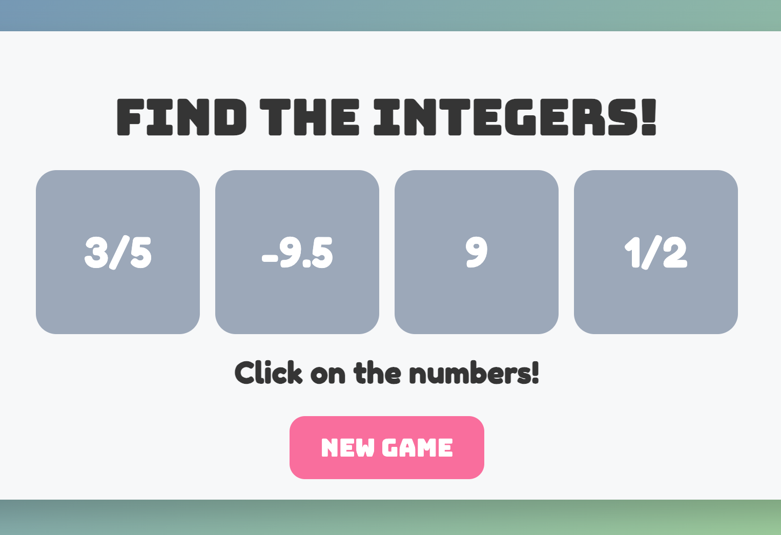 Math Match Game