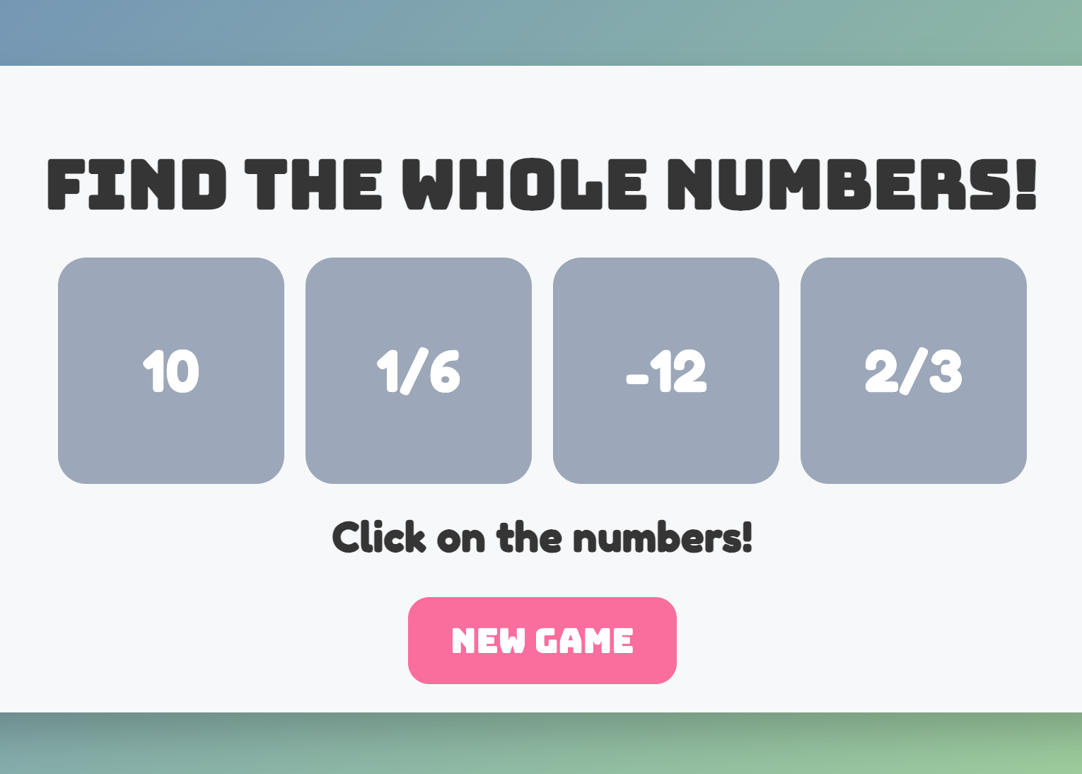 Math Match Game